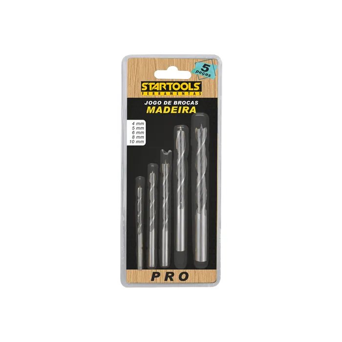 Jogo de Brocas com 5 Pçs 4, 5, 6, 8, 10mm / Aço Carbono — imagem 2