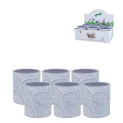 Vaso Cerâmica Cord Cinza 10,5x11,5cm — imagem 3