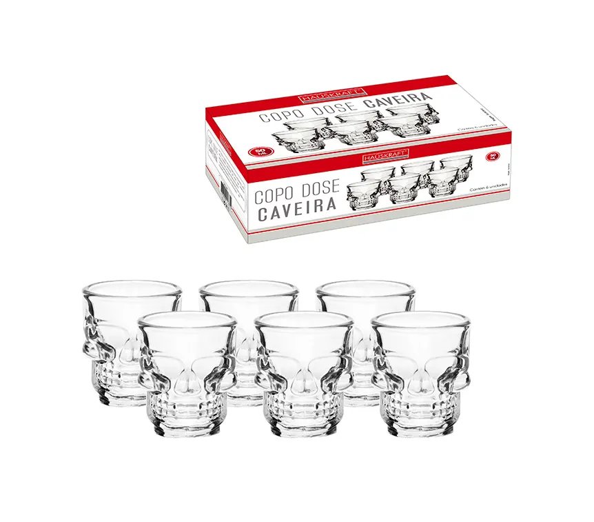 Copo Dose Caveira 50ml 6 Peças — imagem 2