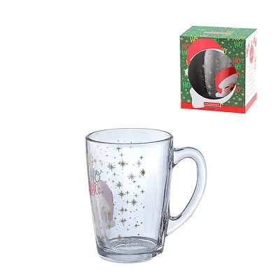 Caneca Vidro Papai Noel 350ml — imagem 5
