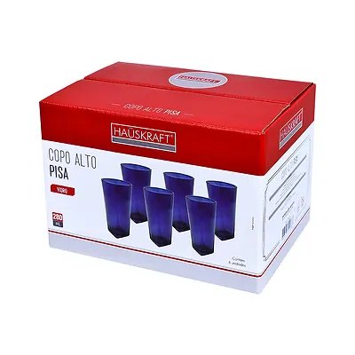 Copo Alto Pisa Azul 280ml 6 Peças — imagem 4