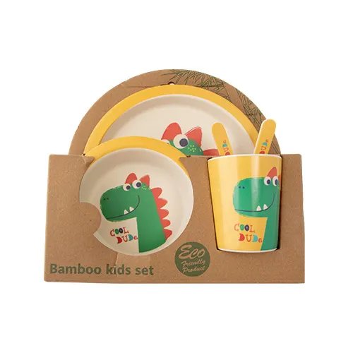 Conjunto Jantar Infantil Bambu 5 Pçs — imagem 4