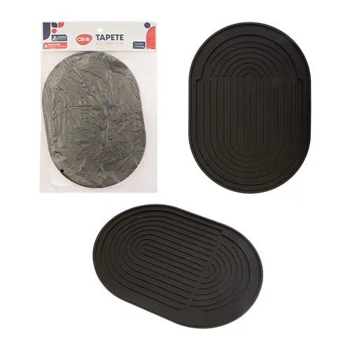 Tapete Escorredor Multiuso Oval Silicone 22,3 cm x 15,8 cm x 0,6 cm — imagem 2
