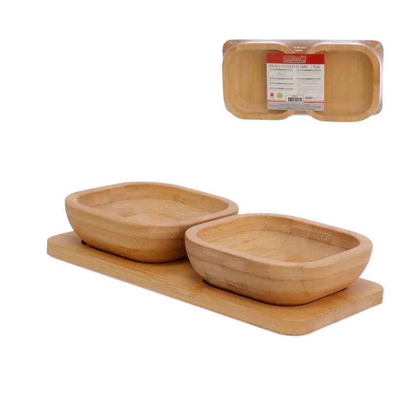 Conjunto Petisqueira Bambu 3 Peças — imagem 4