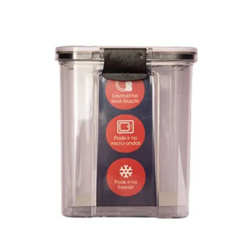 Pote Hermético 950 ml Plástico PET 10,7 cm x 11,9 cm x 12,8 cm — imagem 2
