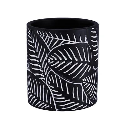 Vaso Cerâmica Cord Preto 10,5x11,5cm — imagem 5