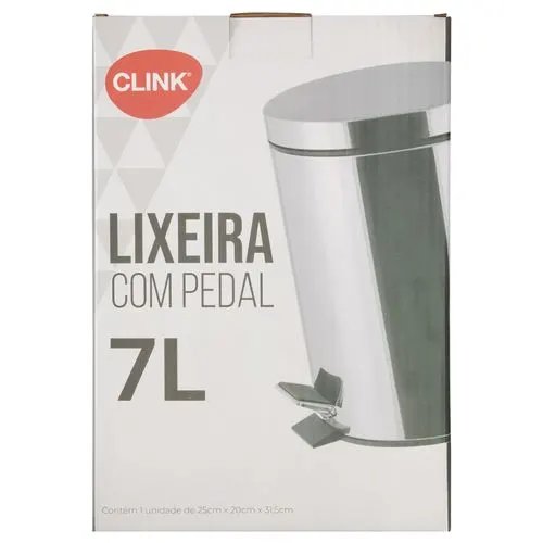 Lixeira 7 L Aço INOX 25 cm x 20 cm x 31,5 cm — imagem 3