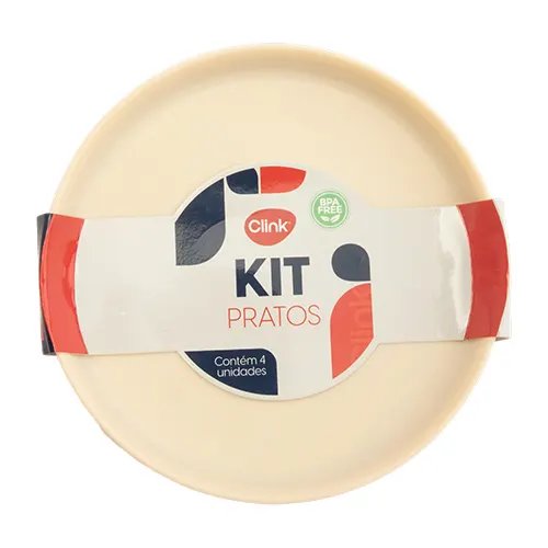 KIT 4 Pratos Redondos Plástico PP 14,8 cm x 14,8 cm x 1,5 cm — imagem 3