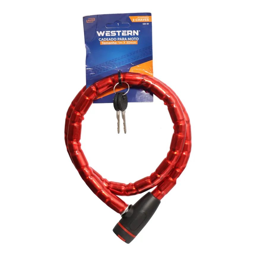 Cadeado Flexível Moto 1m x 18mm — imagem 3