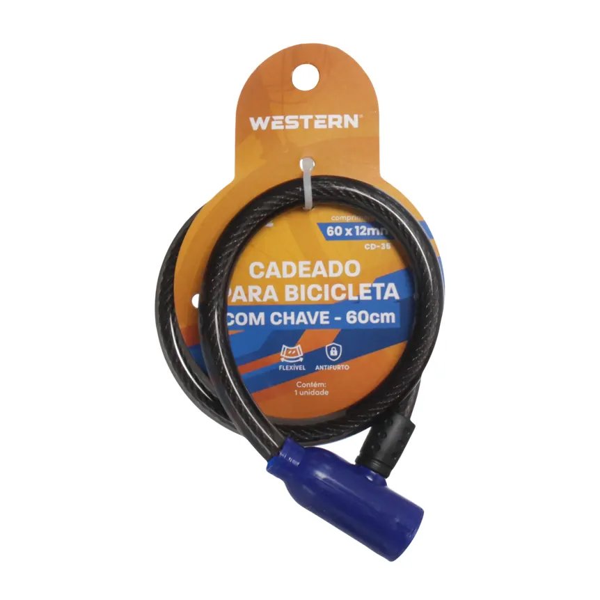 Cadeado Flexível Bike 60cm x 12mm — imagem 3