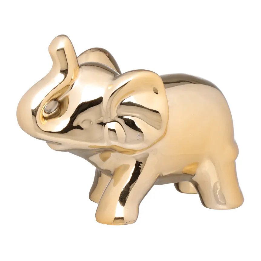 Figura Elefante Dourada 90mm — imagem 2