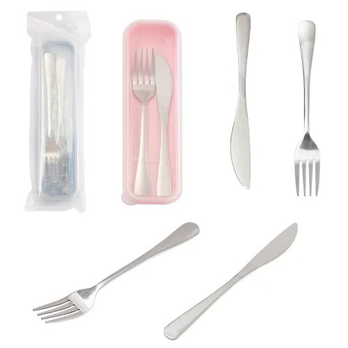 KIT Garfo e Colher Caixa Plástico PP e Aço INOX 20,5 cm x 5,5 cm x 2,5 cm — imagem 2
