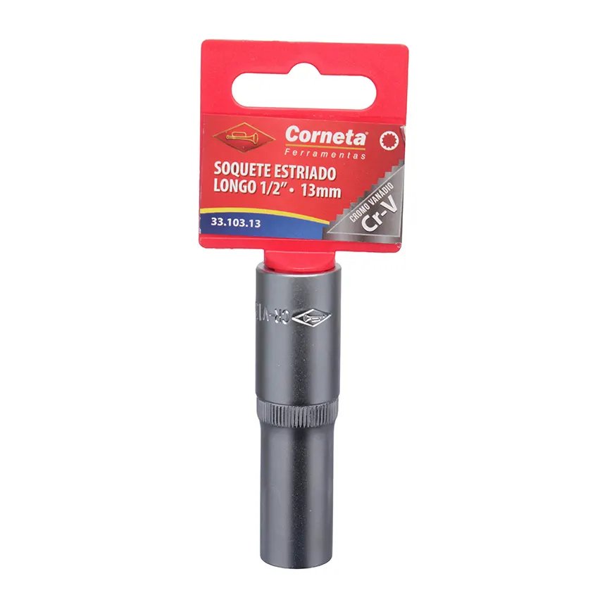 Soquete Estriado Longo 1/2 13mm — imagem 2