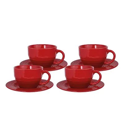 Xícara de Chá Le Chef Vermelha 160ml 4 Peças — imagem 3