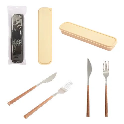 KIT Talher com Estojo Aço INOX e Plástico PP 20,7 cm x 2 cm x 1 cm — imagem 2