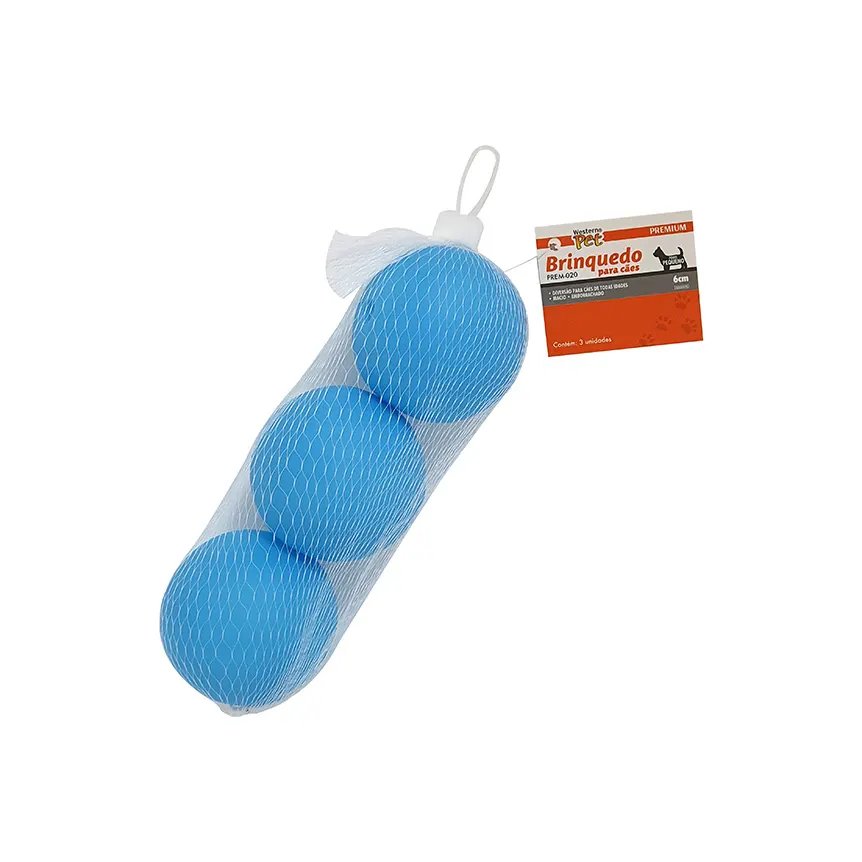 Brinquedo para Cão Bolinha Liso 3 Peças — imagem 2