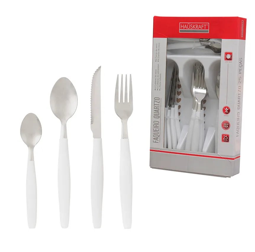 Faqueiro Quartzo Branco 25 Peças — imagem 2