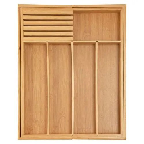 Porta Talheres Retratil Bambu e MDF 33 cm x 42,5 cm x 5 cm — imagem 3
