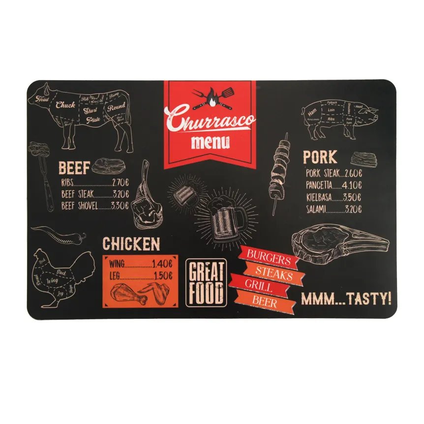 Lugar Americano Retangular Churrasco 43x28cm — imagem 3
