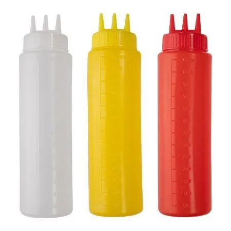 Bisnaga Condimentos 3 Pontas 650 ml Plástico 6,6 cm x 6,6 cm x 25 cm — imagem 2