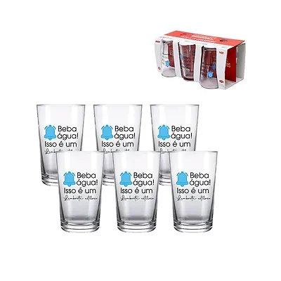 Copo Alto Vidro Água 190ml 6 Peças — imagem 4