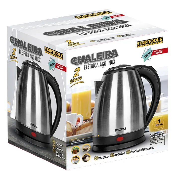 Chaleira Jarra Eletrica Inox 2L 127V — imagem 2