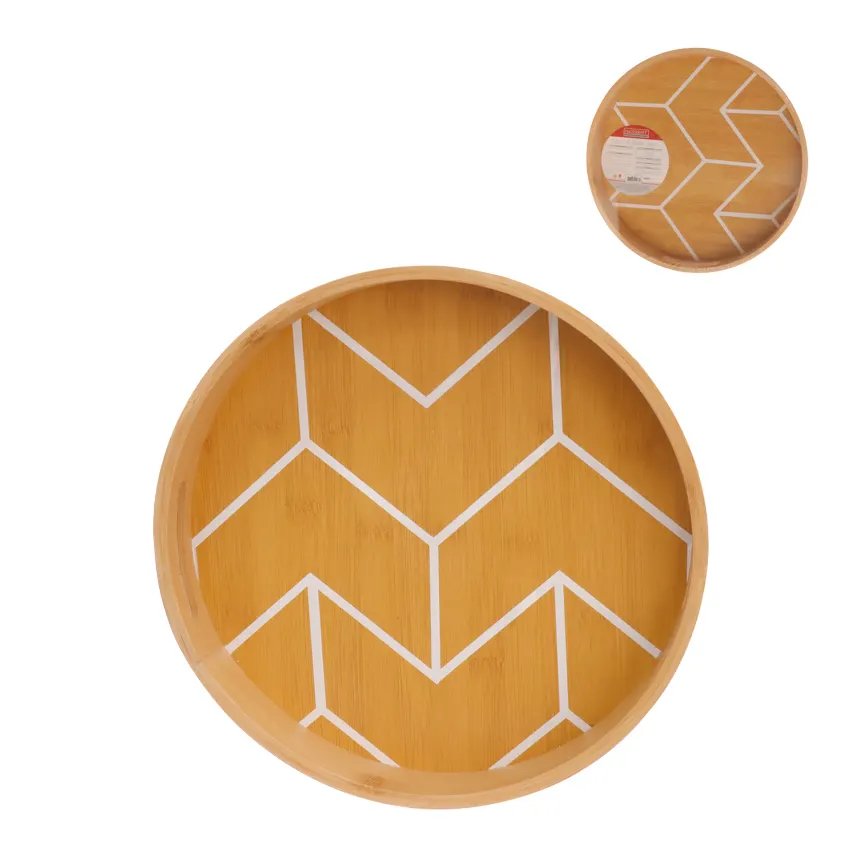 Bandeja Redonda Bambu 30cm — imagem 2