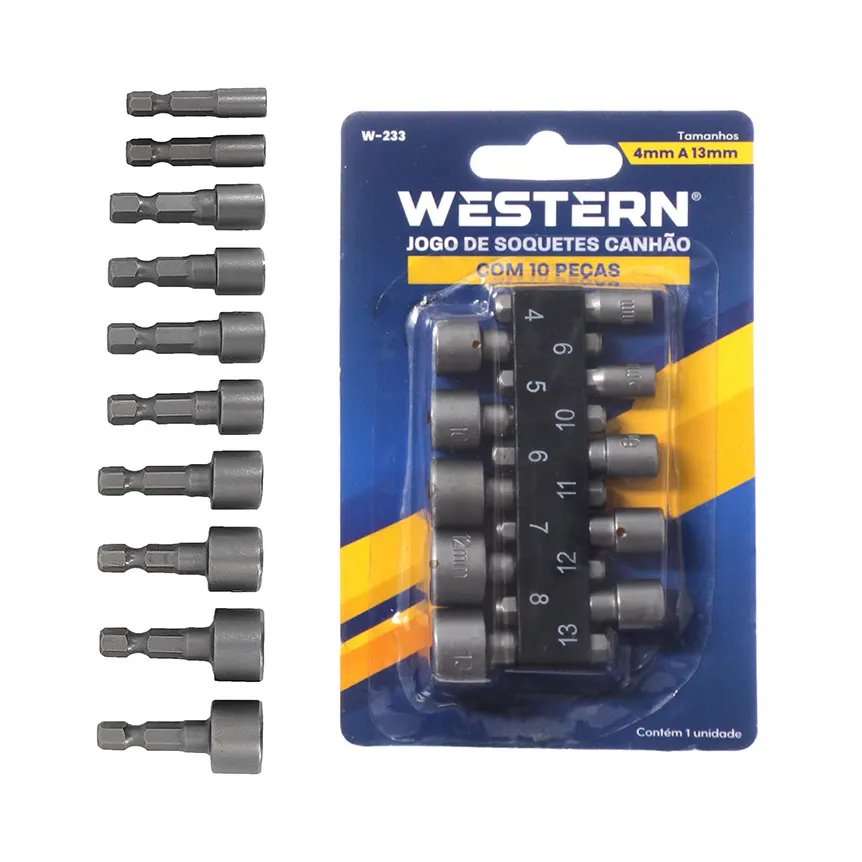 Soquetes Canhão 4 a 13mm 10 Peças — imagem 3