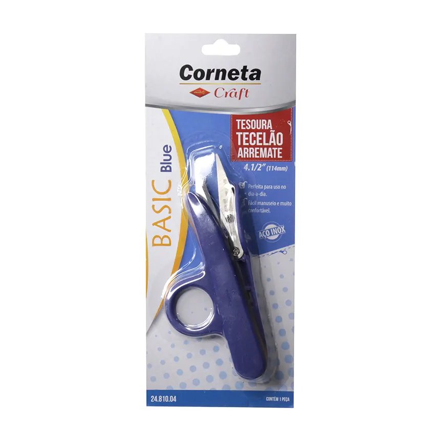 Tesoura Basic Blue Tece 4 1/2" — imagem 3