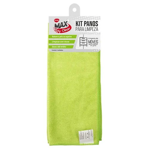Pano Limpeza KIT 3 Pçs Poliéster 36 cm x 32 cm x 0,5 cm — imagem 2