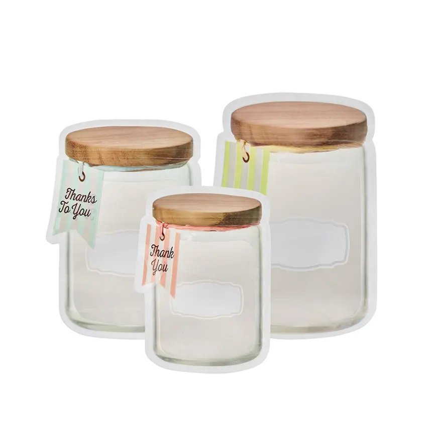 Jogo 3 Sacos Reutilizável Ziplock Pote — imagem 3