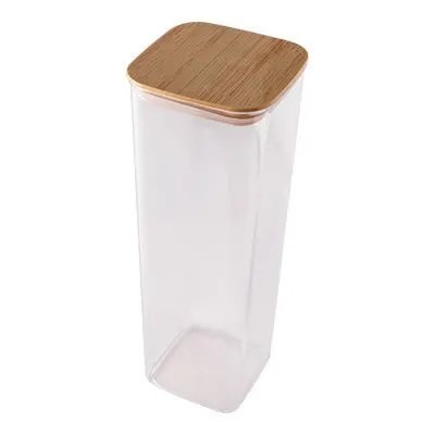 Pote Hermético Quadrado Plástico 10 cm x 10 cm x 28,5 cm 1,7 L — imagem 2