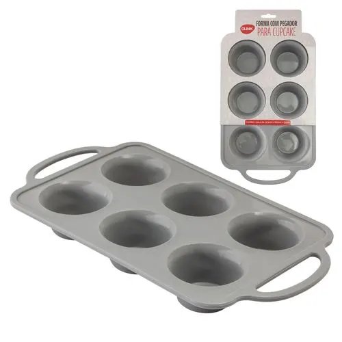 Forma Pegador Cupcake Silicone e Aço INOX 32,5 cm x 18,5 cm x 3,8 cm — imagem 2