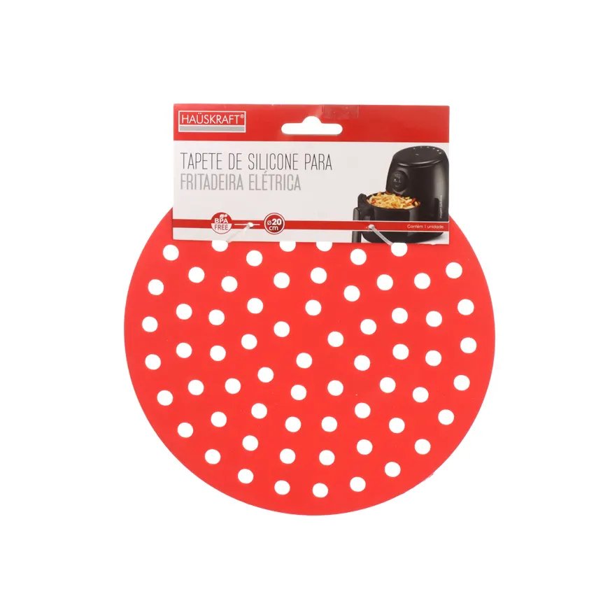 Tapete para Fritadeira Elétrica Redondo Vermelho 20cm — imagem 3