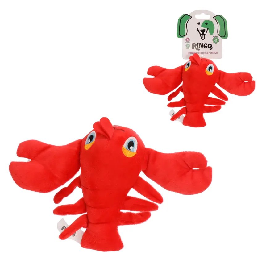 Brinquedo para Cão Pelúcia Lagosta 20cm — imagem 3