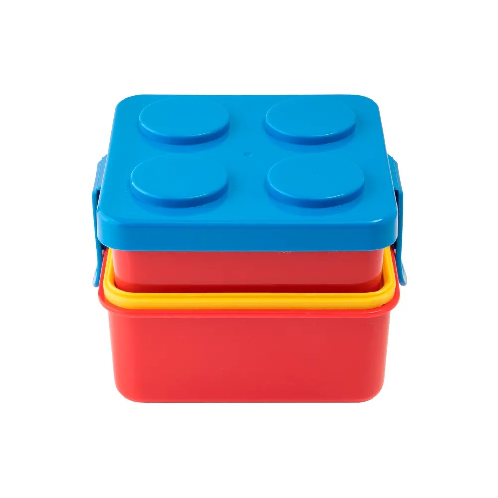 Marmita Infantil Dupla 1,25 L com Colher Plástico Pp, PET e Silicone 15 cm x 14 cm x 11 cm — imagem 2