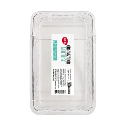 Organizador Multiuso Plástico PET 23,8 cm x 15,2 cm x 6 cm — imagem 2