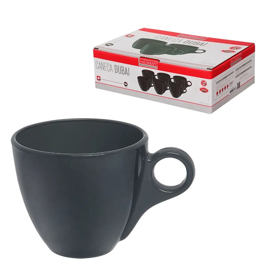 Caneca Dubai Cinza 170ml 6 Peças — imagem 4