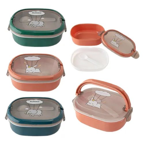 Marmita com Colher Plástico PP 18,5 cm x 14 cm x 7 cm — imagem 3