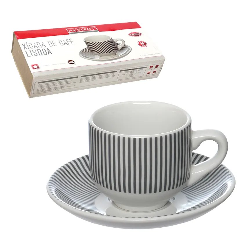 Xícara de Café com Pires Lisboa 90ml 6 Peças — imagem 2