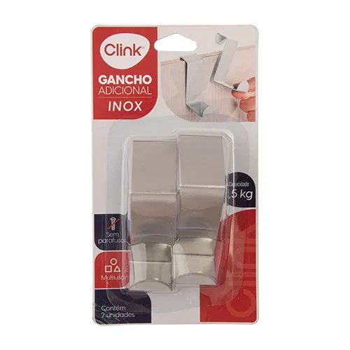 KIT 2 Ganchos INOX 6 cm x 2,5 cm — imagem 3