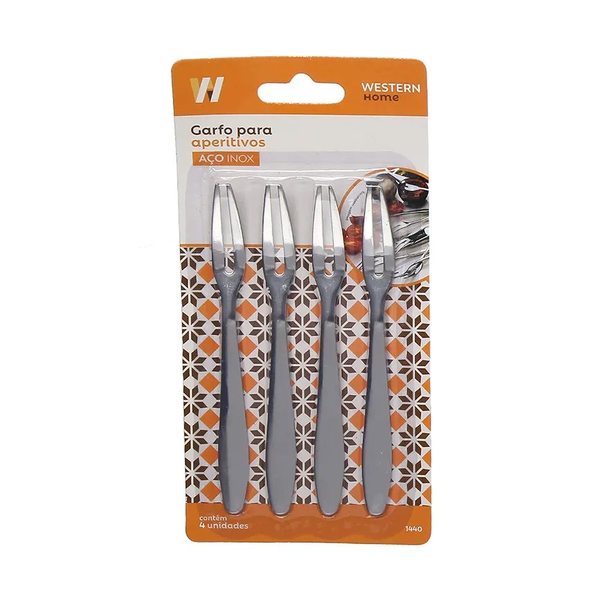 Garfos Petisco Inox 12cm 4 Peças — imagem 4