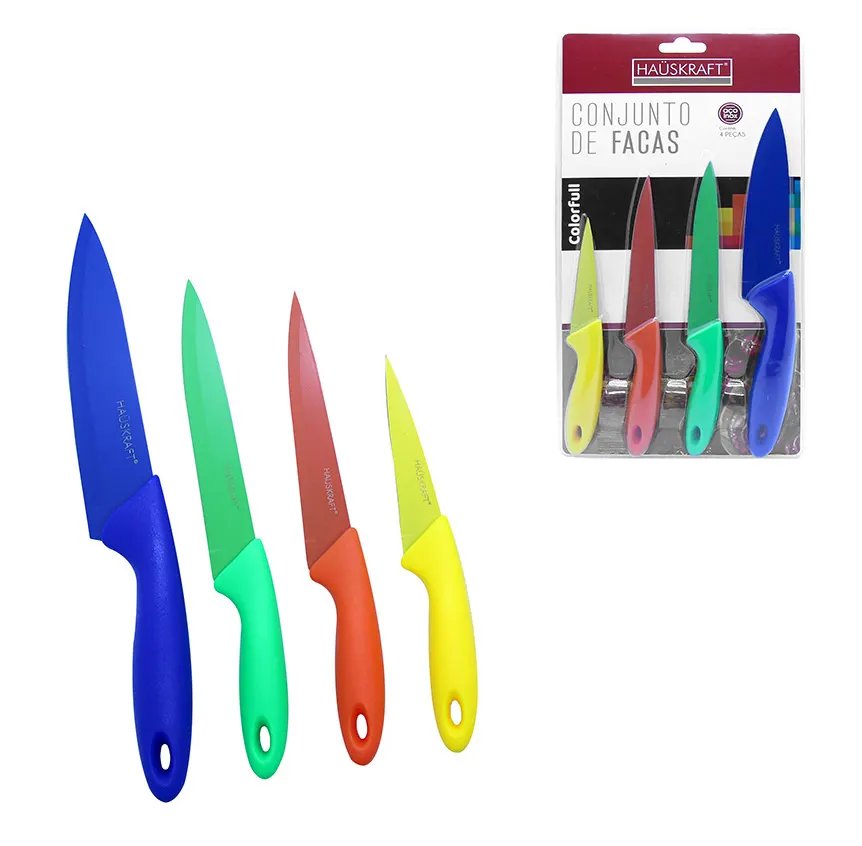 Faca Colorfull Inox Jogo 4 Peças — imagem 3