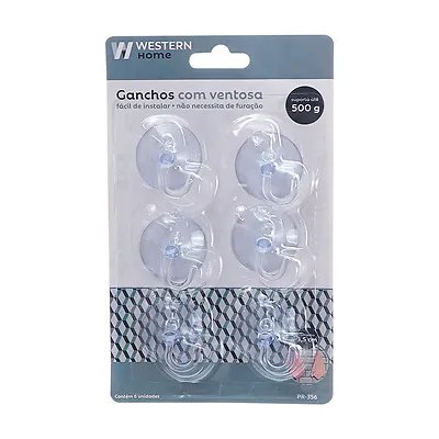 Ganchos Ventosa 3,5cm 6 Peças — imagem 2