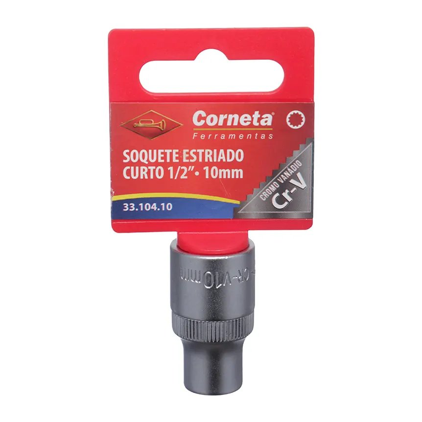 Soquete Estriado Curto 1/2 10mm — imagem 2