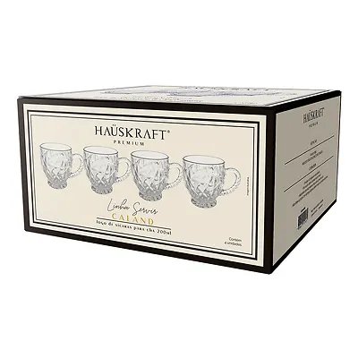 Xícara de Chá Calan Transparente 200ml 4 Peças — imagem 3