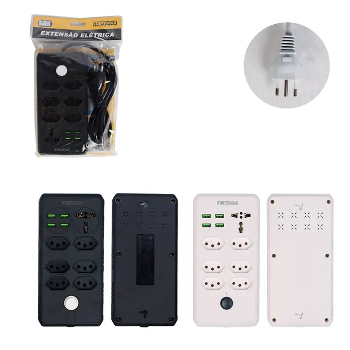 Extensão Elétrica 2M 7 Tomadas 1 Universal 4Usb — imagem 2