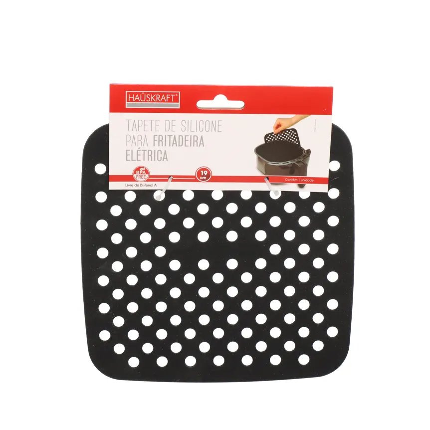 Tapete para Fritadeira Elétrica Quadrado Preto 21cm — imagem 3
