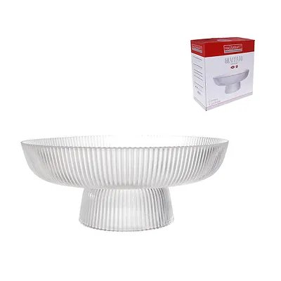 Centro de Mesa Pé Vidro GFT Transparente 30cm — imagem 3