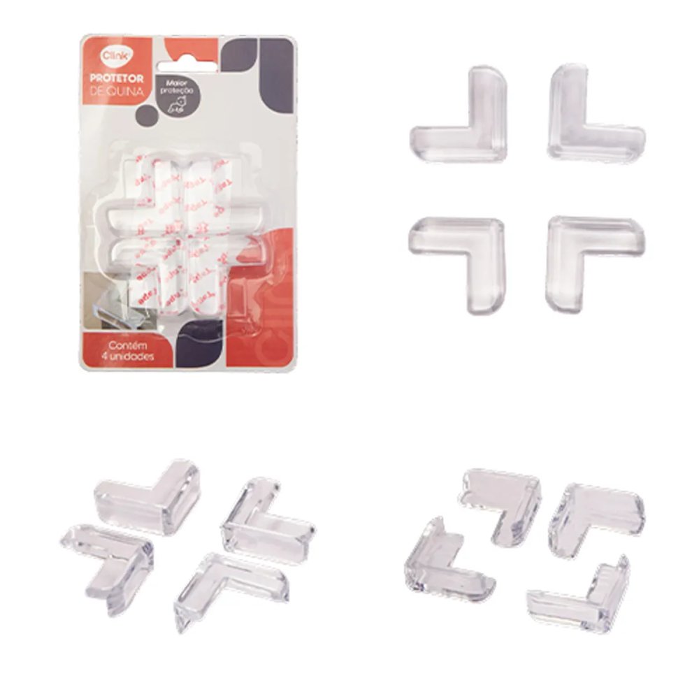 KIT 4 Pçs Protetor Quina Plástico PVC 4 cm x 4 cm x 1,5 cm — imagem 2